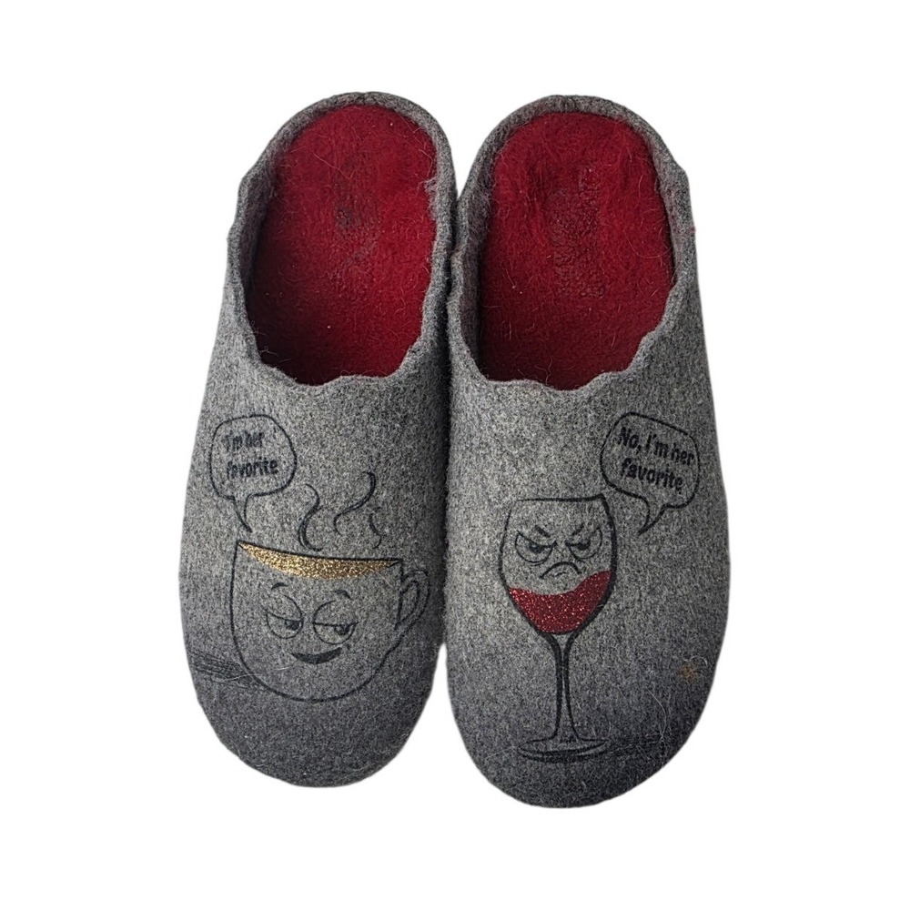 Flexus By Spring Step Felt Gray Coffee Wine Clogs Slippers Womens 41 US 10